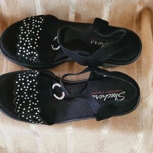 EUC, Skechers wedge slingback sandals